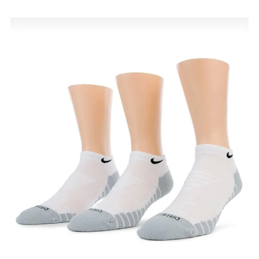 Носки спортивные с махровой подошвой, 3 пары, Everyday Max Cushioned Training No-Show, Nike, Белый
