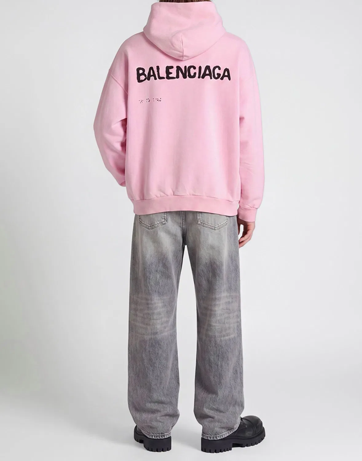Мужской свитшот с принтом Balenciaga, розовый — фото 3