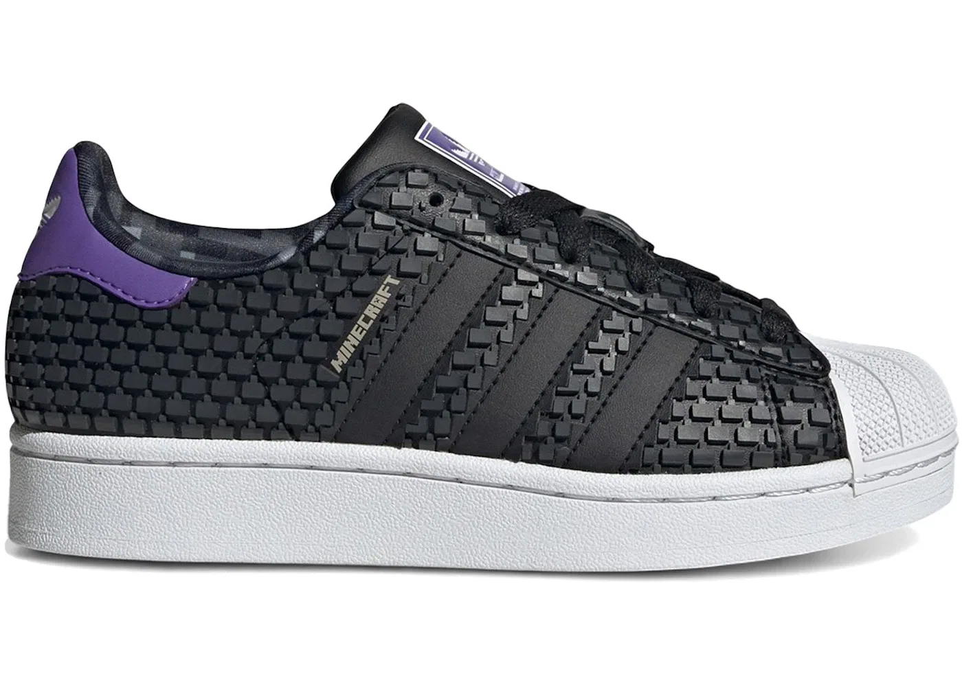 Детские кроссовки Lifestyle с принтом Adidas Superstar Adidas, Core Black/Footwear White/Purple