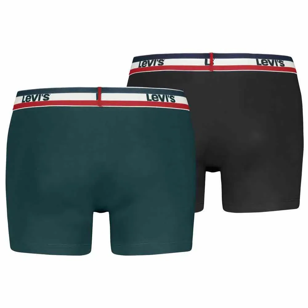 Мужские трусы-боксеры из хлопкового стрейча Levi's, Black — фото 2