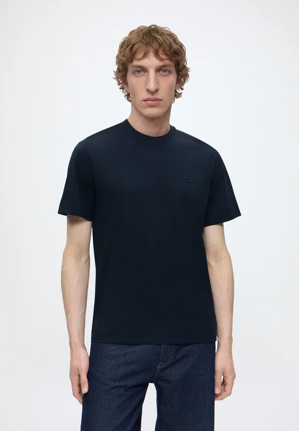 Футболка Lacoste, однотонная, темно-синий