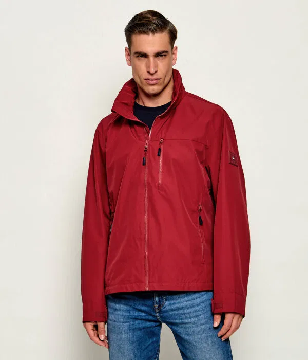 Мужская куртка ветровка Regular Fit Tommy Hilfiger, красный — фото 4