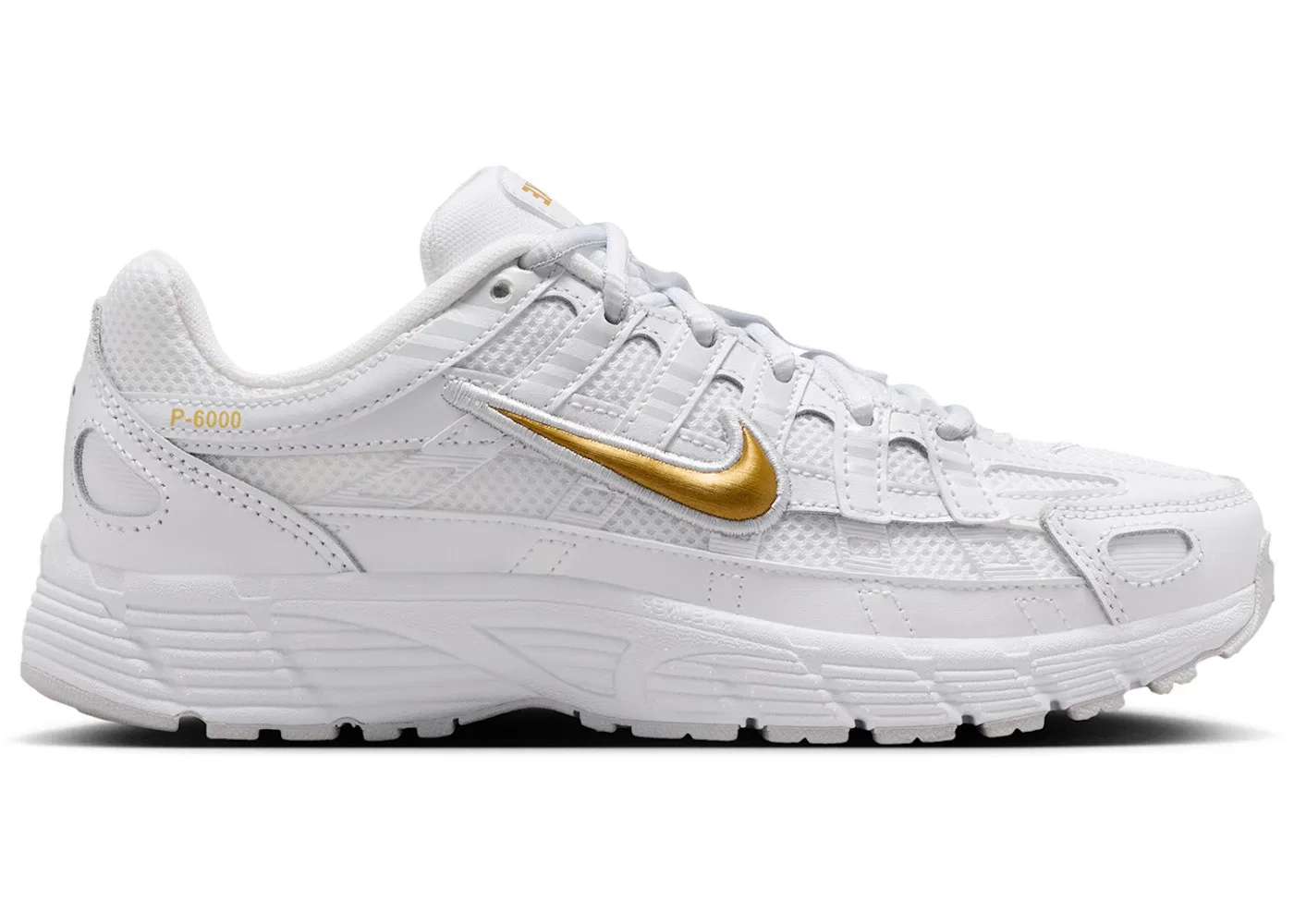 Детские кроссовки Lifestyle Nike P-6000, White/Pure Platinum/Metallic Gold