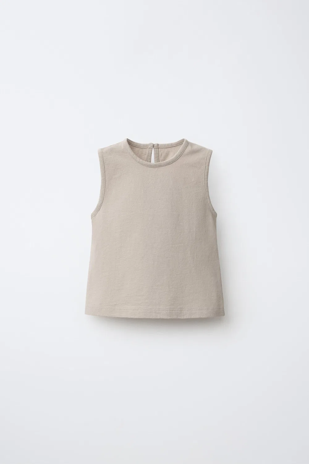 Топ без рукавов на пуговицах ZARA, Beige