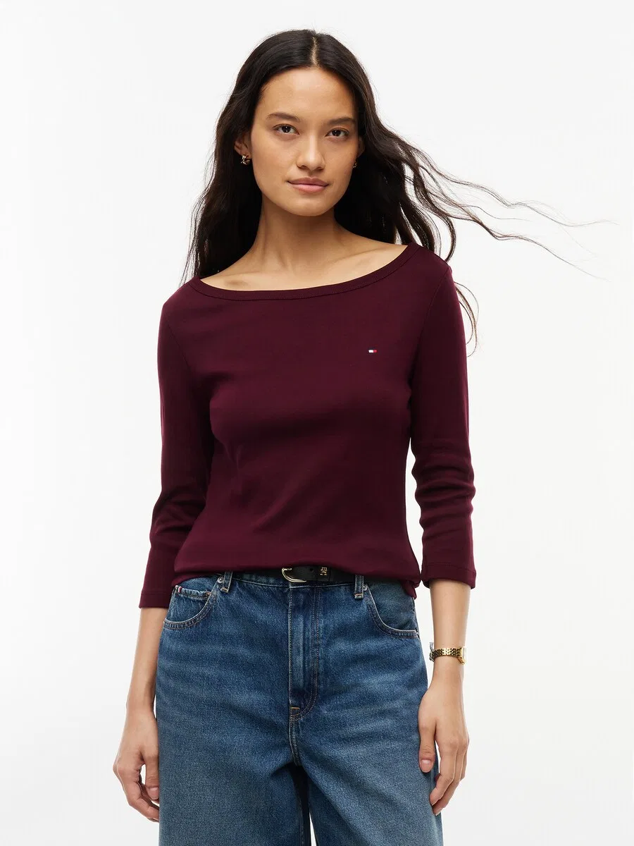Топ TOMMY HILFIGER 'Cody' цвета карминно-красный — фото 2