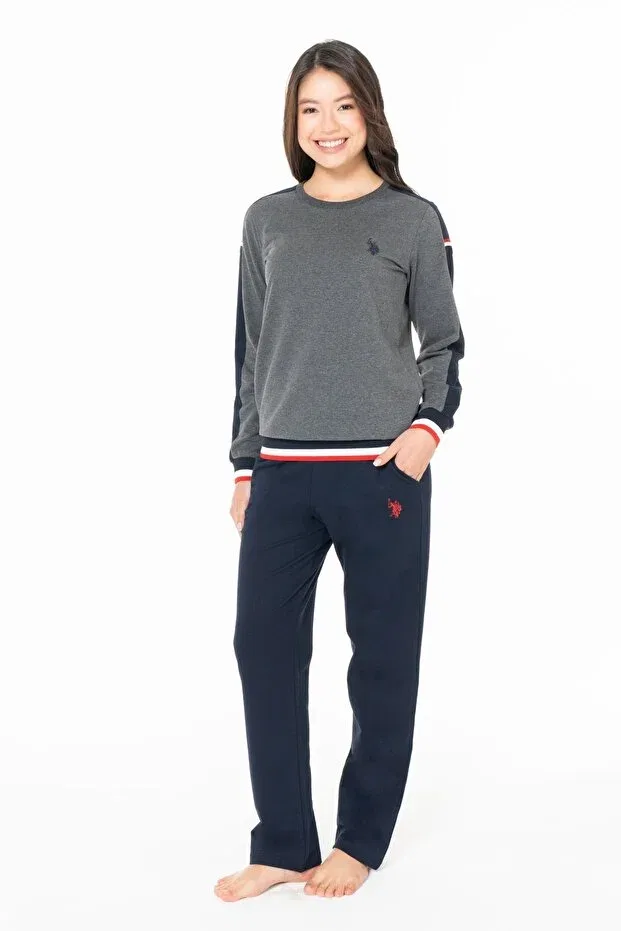 Женский комплект пижам с длинным рукавом U.S. Polo Assn., Anthracite Melange