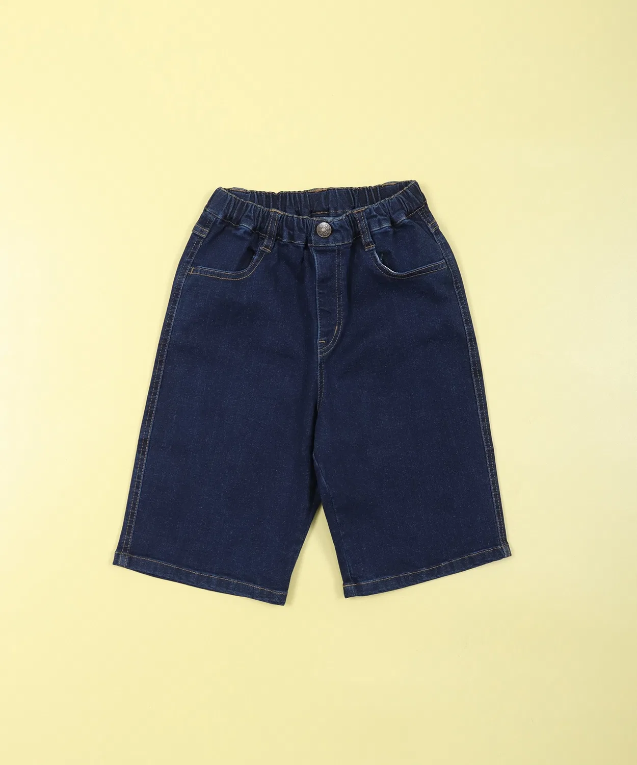 Детские джинсовые шорты с эластичным поясом Stretch Denim Half Pants FUNALIVE, Blue — фото 3