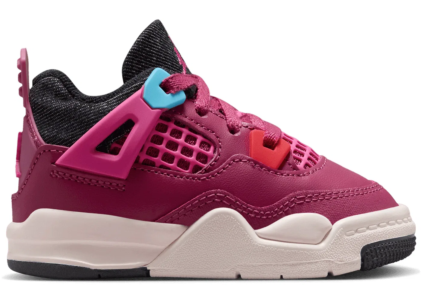 Детские кроссовки Lifestyle Jordan 4 Retro, Sweet Beet/Desert Pink/Off Noir/Chalk/University Red/Baltic Blue