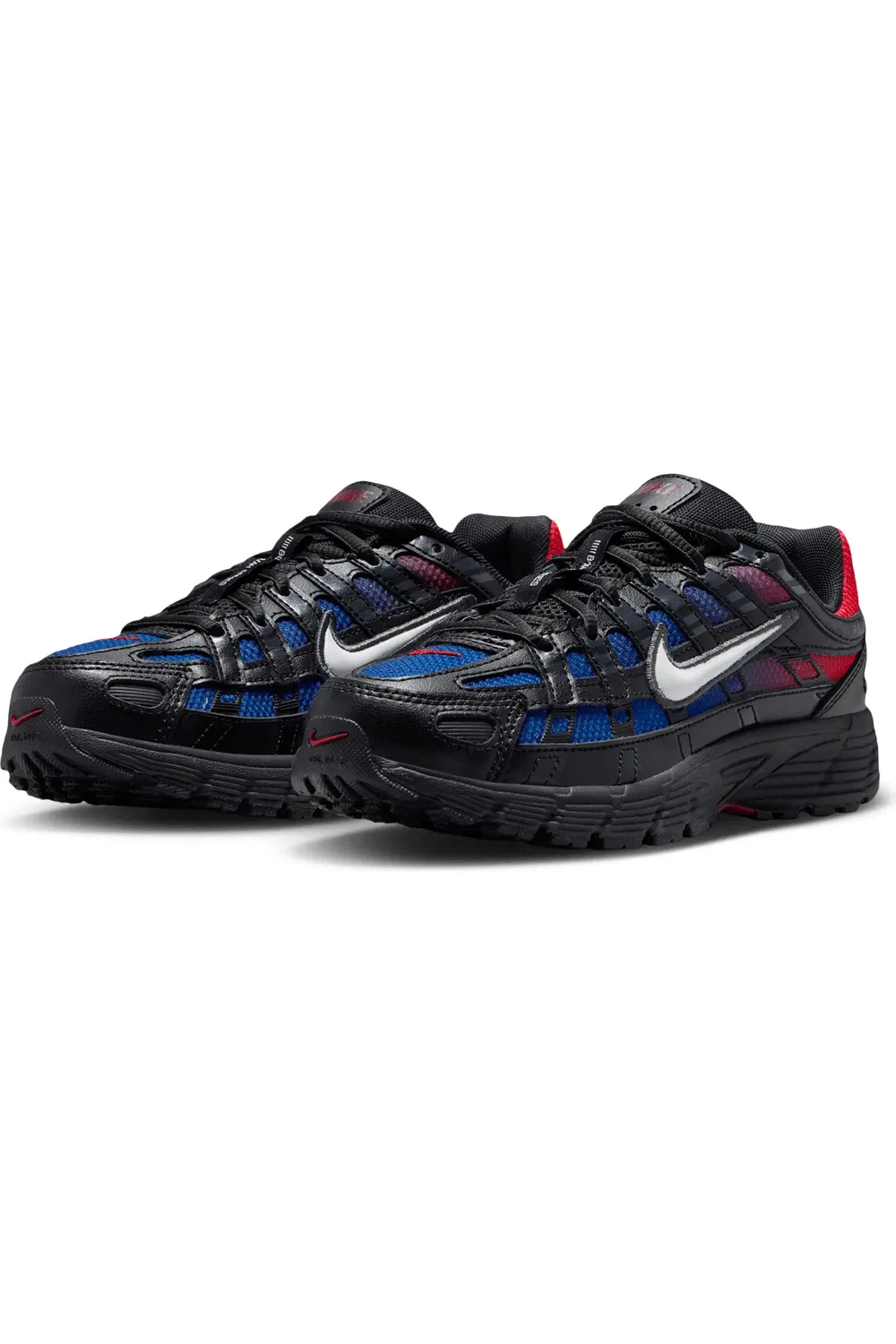 Детские кроссовки спортивные P-6000 Nike, Black/Crimson/Royal/White