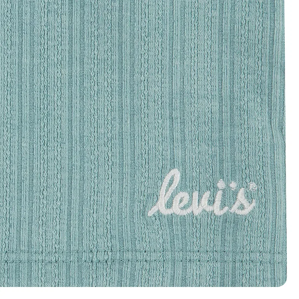 Детская футболка для девочек с коротким рукавом Rib Knit Levi's, Blue — фото 4