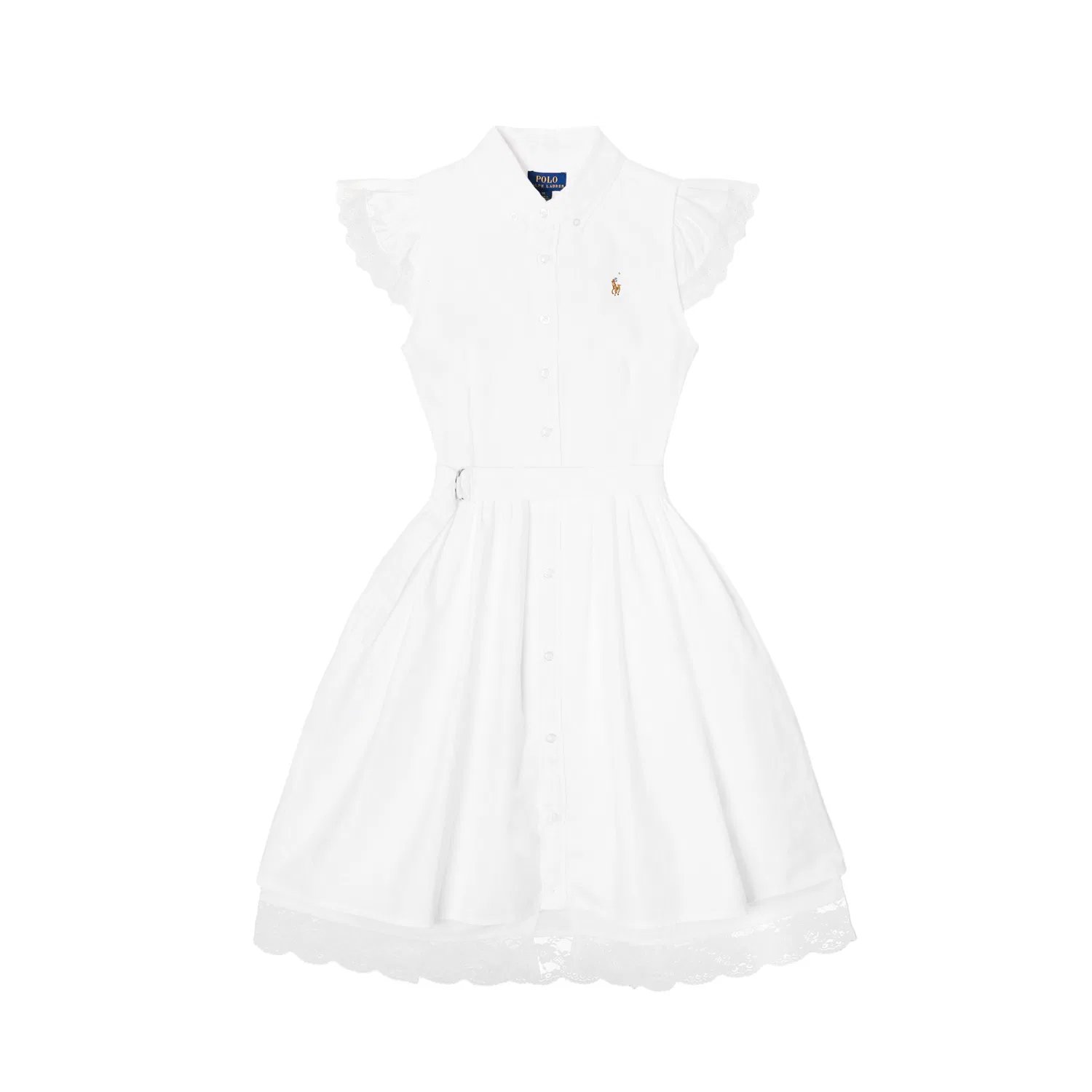 Детское платье для девочек с отложным воротником Polo Ralph Lauren, Dimming Feixiao