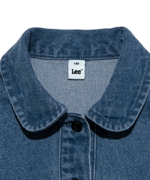Платье джинсовое с воротником, Regular Fit, Lee Kids, индиго — фото 3
