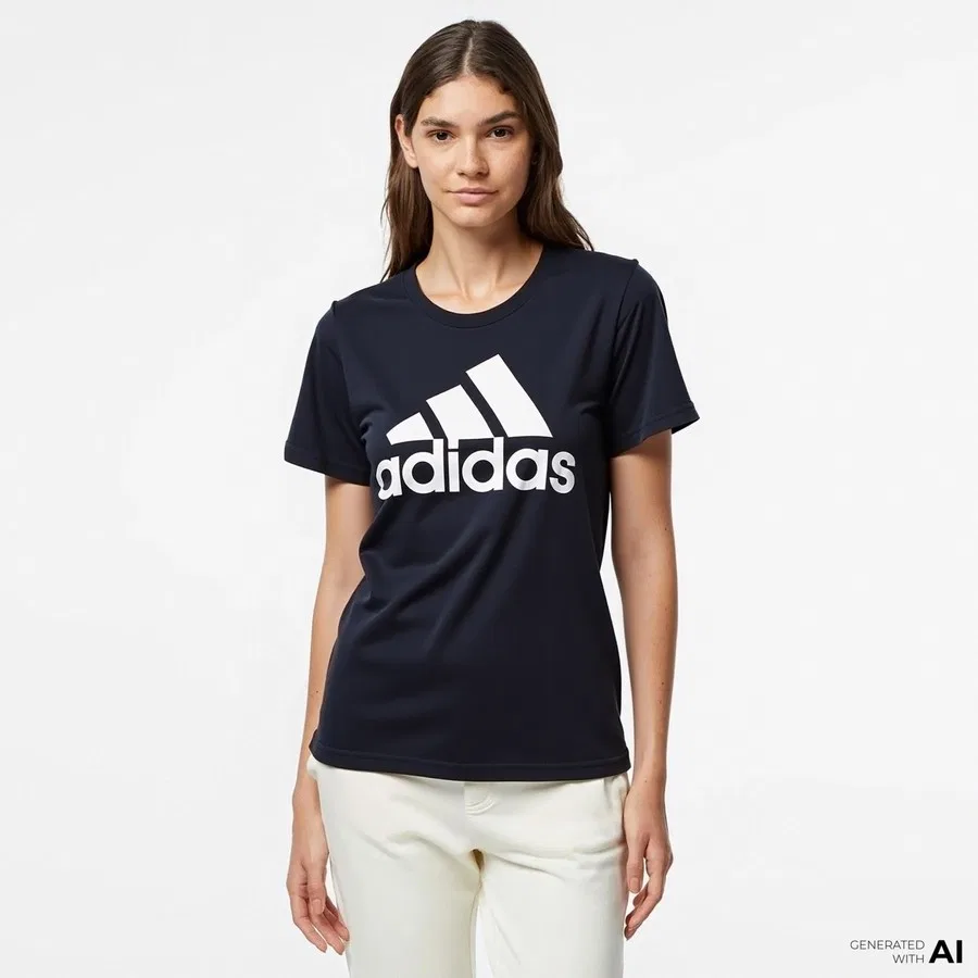Женская футболка с коротким рукавом adidas Sportswear GL0722 Essentials Logo Tee, Черно-белый — фото 3