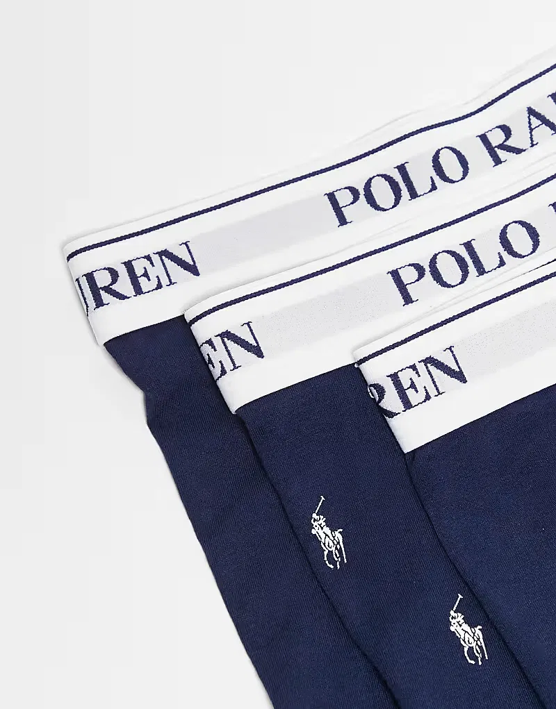 Трусы с поясом с логотипом 3 шт Polo Ralph Lauren, темно-синий — фото 2