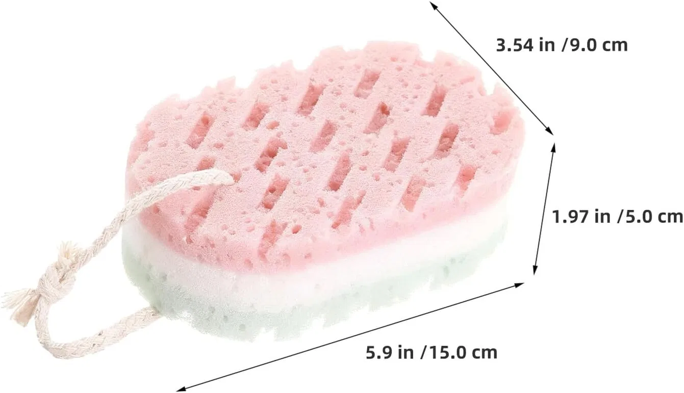Набор банных губок 6 шт, Anneome, 15x9x5 см, мультиколор — фото 2