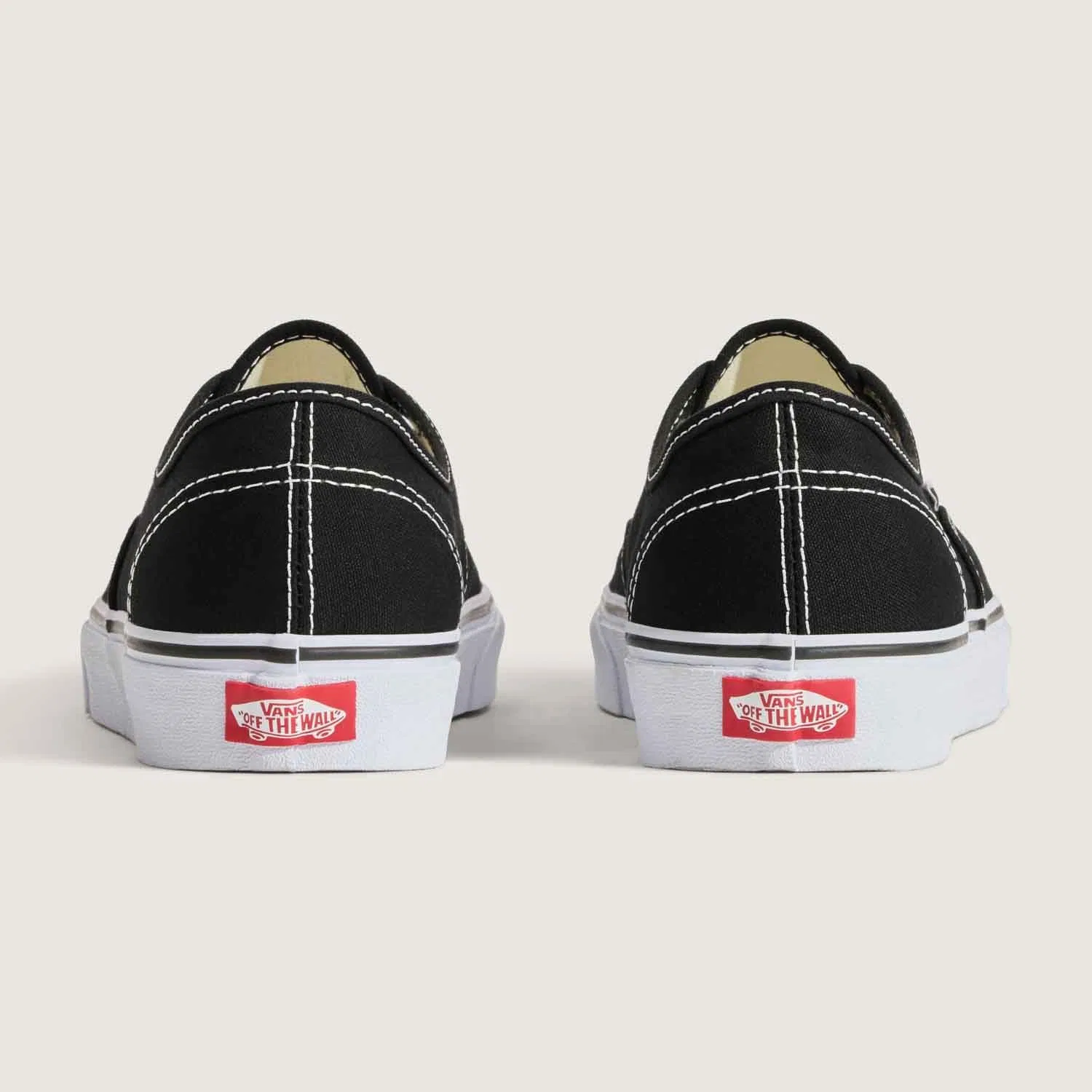 Детские кроссовки для девочек и мальчиков на шнуровке Authentic Vans, Canvasblack White — фото 4