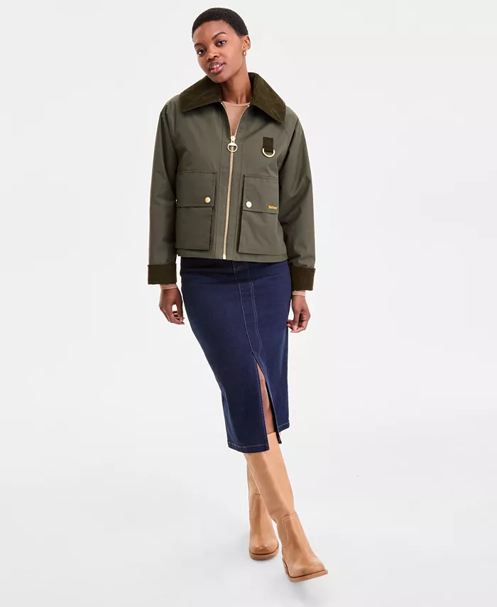 

Женская куртка Nora с большим воротником Barbour, зеленый