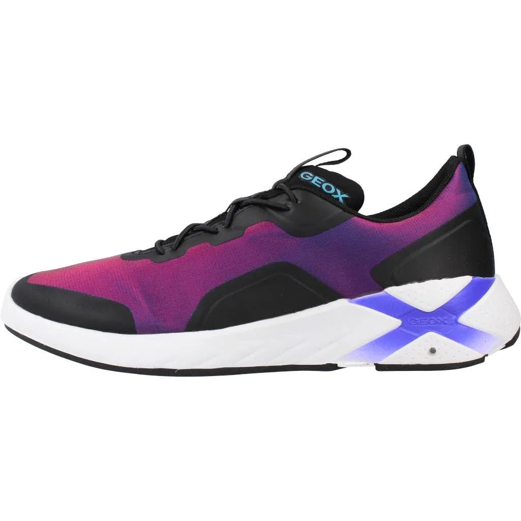 Детские кроссовки для мальчиков с принтом Playkix Geox, Violet/Black — фото 2