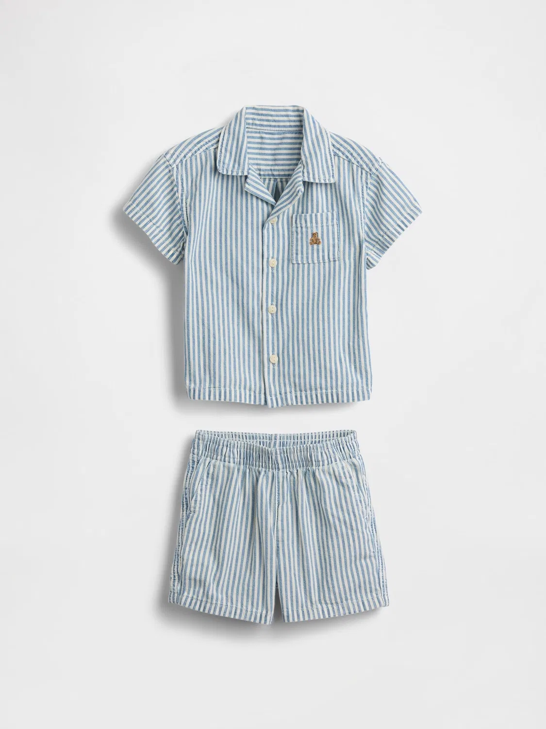 Джинсовый костюм Gap Blue Denim Stripe, синий