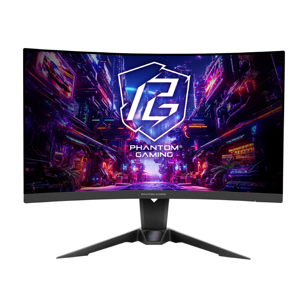 

Монитор игровой изогнутый AsRock Phantom Gaming PG27QRT2A, 27", 2560х1440, 180 Гц, VA, черный