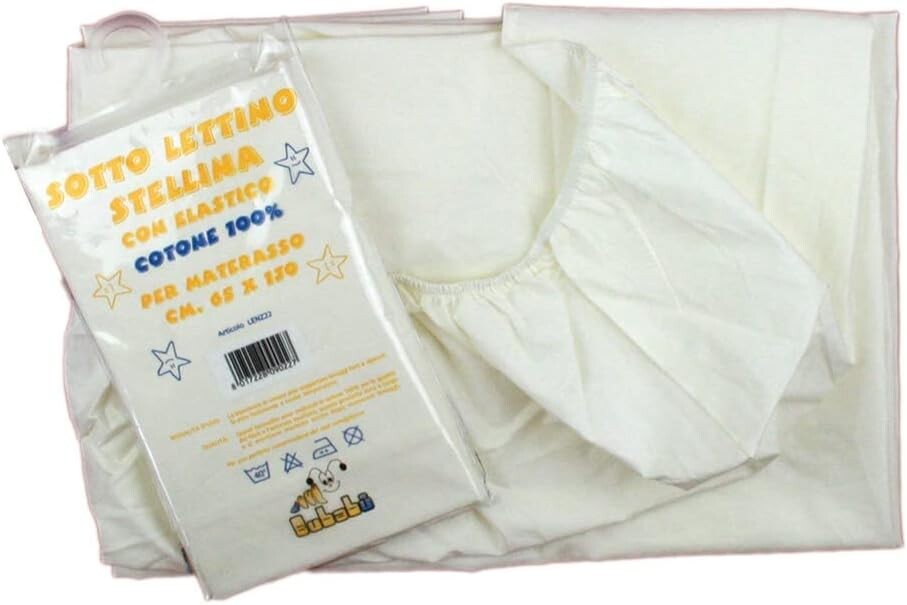 

Простыня для детской кроватки Almatex Stellina With Corners In Pure Cotton, 30х70 см, кремовый