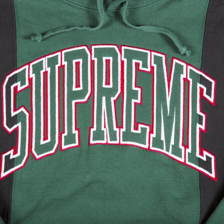 Толстовка Supreme Paneled Arc Hooded Sweatshirt 'Green', зеленый — фото 3