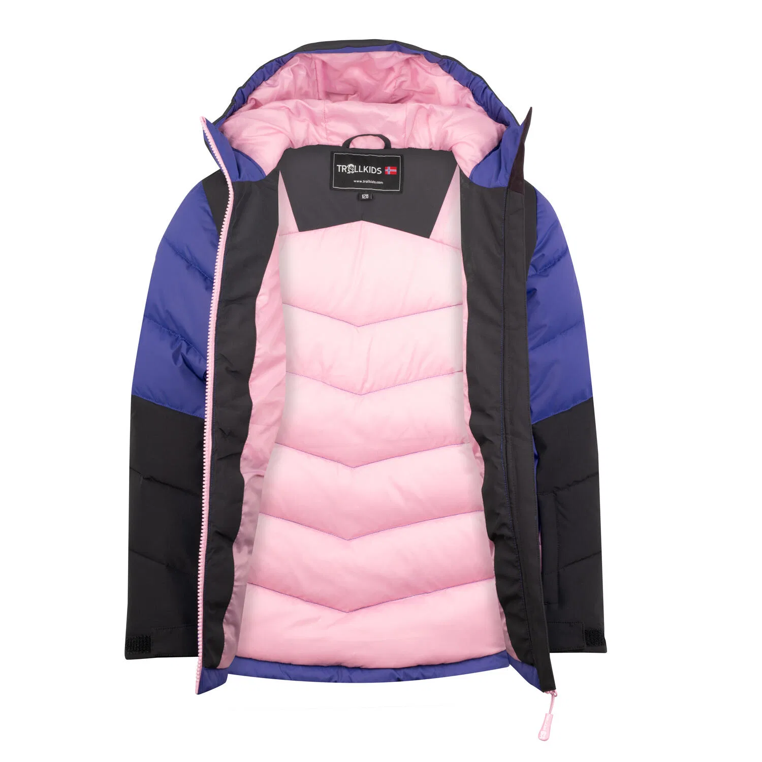 Детская стеганая куртка Narvik Jacket PRO Trollkids, Violett Schwarz — фото 3