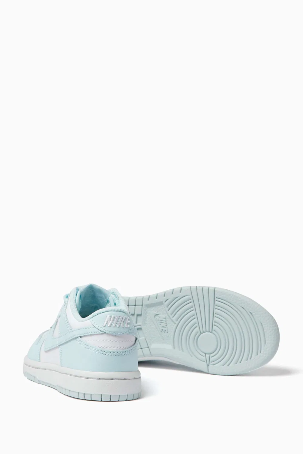 Кроссовки низкие кожаные Dunk Low Nike, белый — фото 4