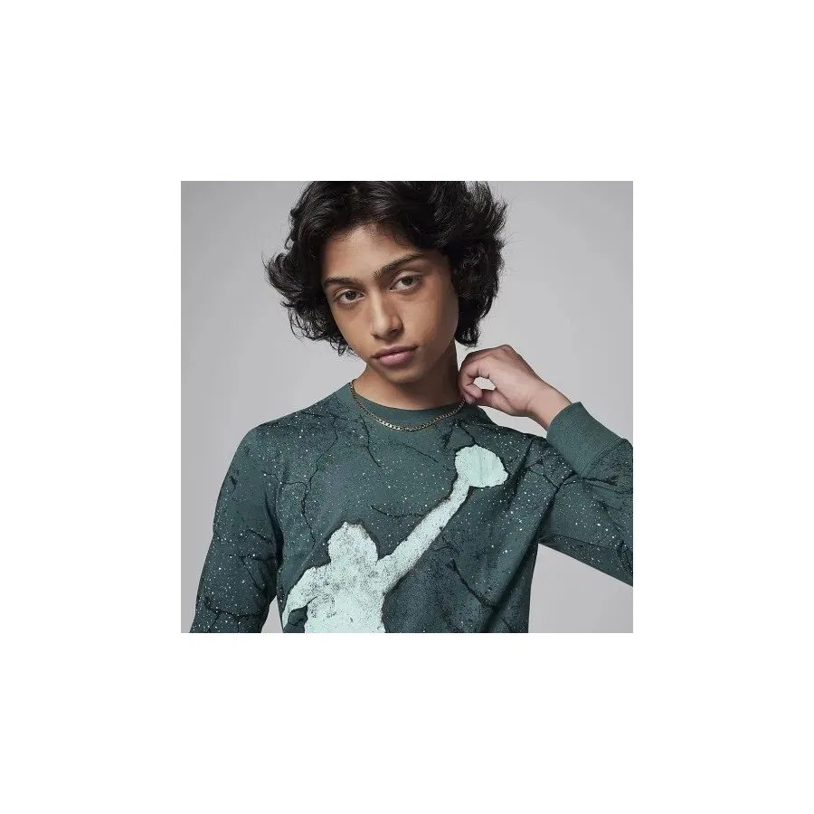 Спортивный свитшот с длинным рукавом Jordan Sweat Nike, Зеленый — фото 3