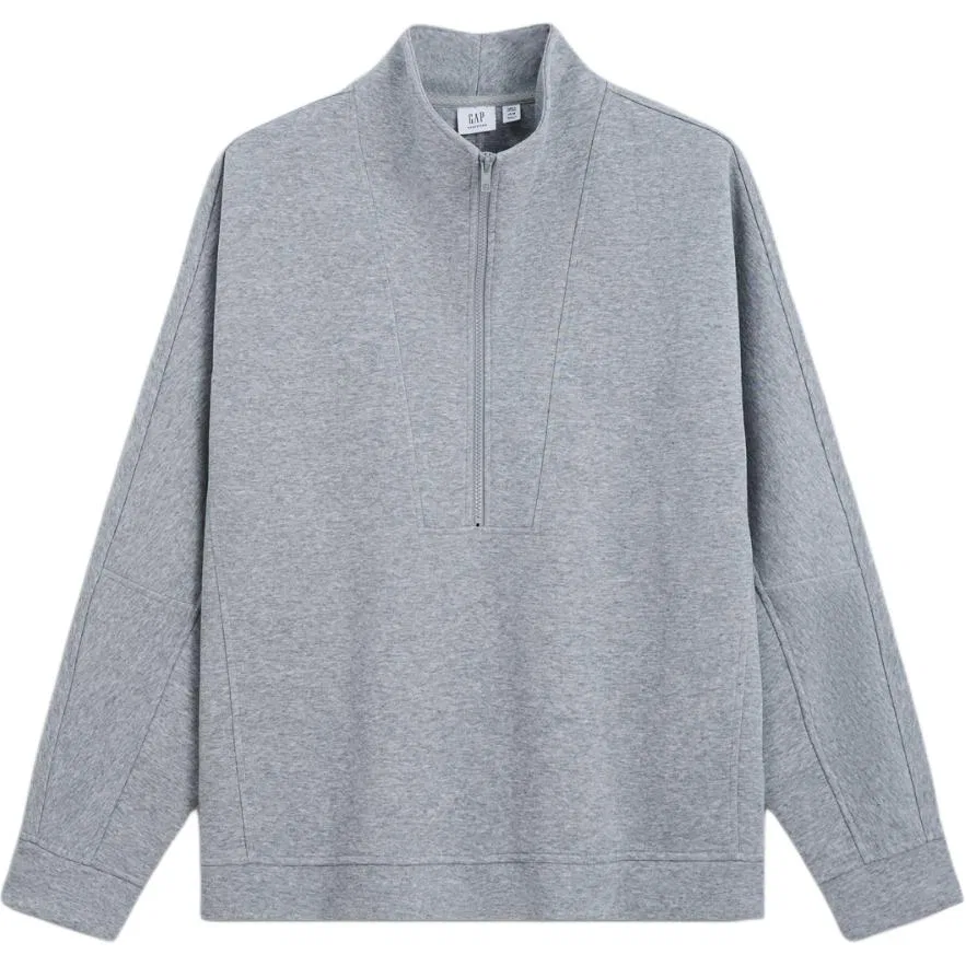 Мужской/Женское/Детское толстовка с воротником-стойкой Light Gray GAP, Светло-серый