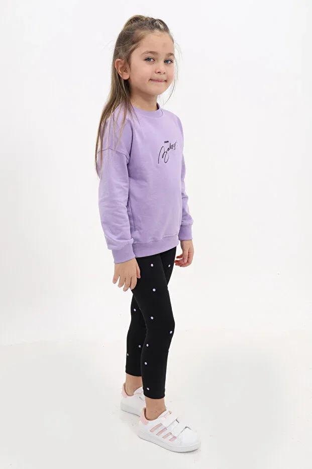 Детский комплект для девочек с вышивкой Toontoy, Lilac — фото 2
