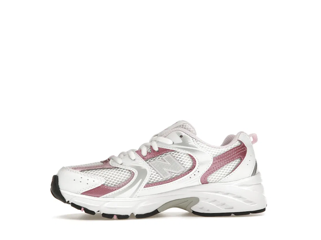 Детские кроссовки для девочек с перфорацией New Balance 530, White/Pink Sugar — фото 3