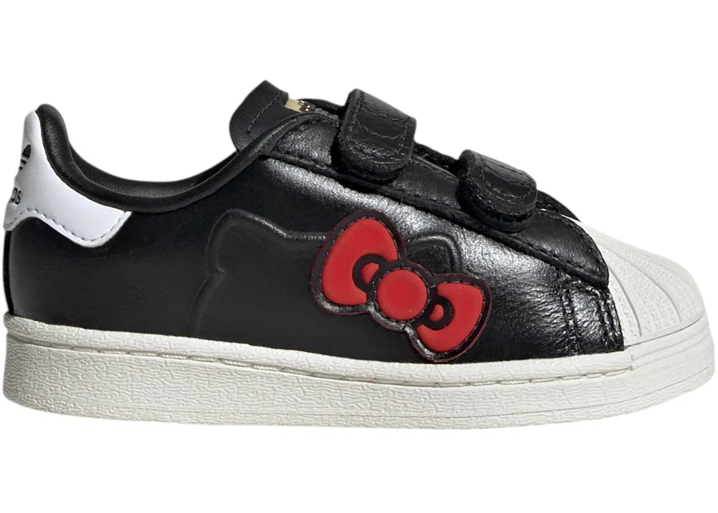 Детские кроссовки с закрытой пяткой Adidas Superstar Comfort Closure, Core Black Cloud White Red