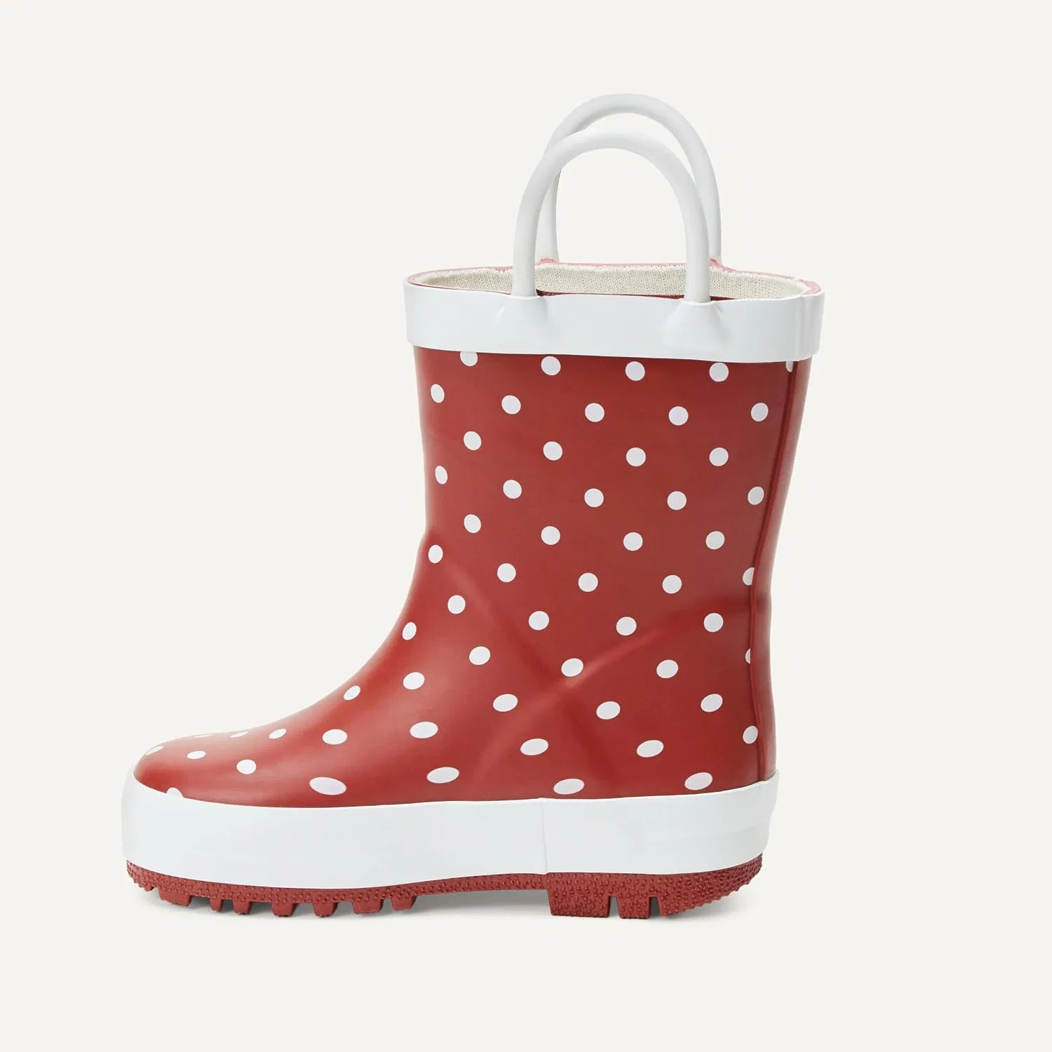 Детские резиновые сапоги для мальчиков и девочек Amazon Essentials x Sofia Grainge, Raspberry Big Red Dots — фото 3