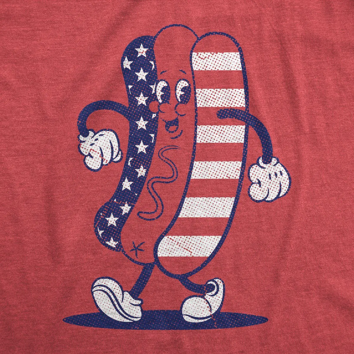 Футболка с принтом Fourth Of July Hotdog Crazy Dog T-Shirts — фото 2