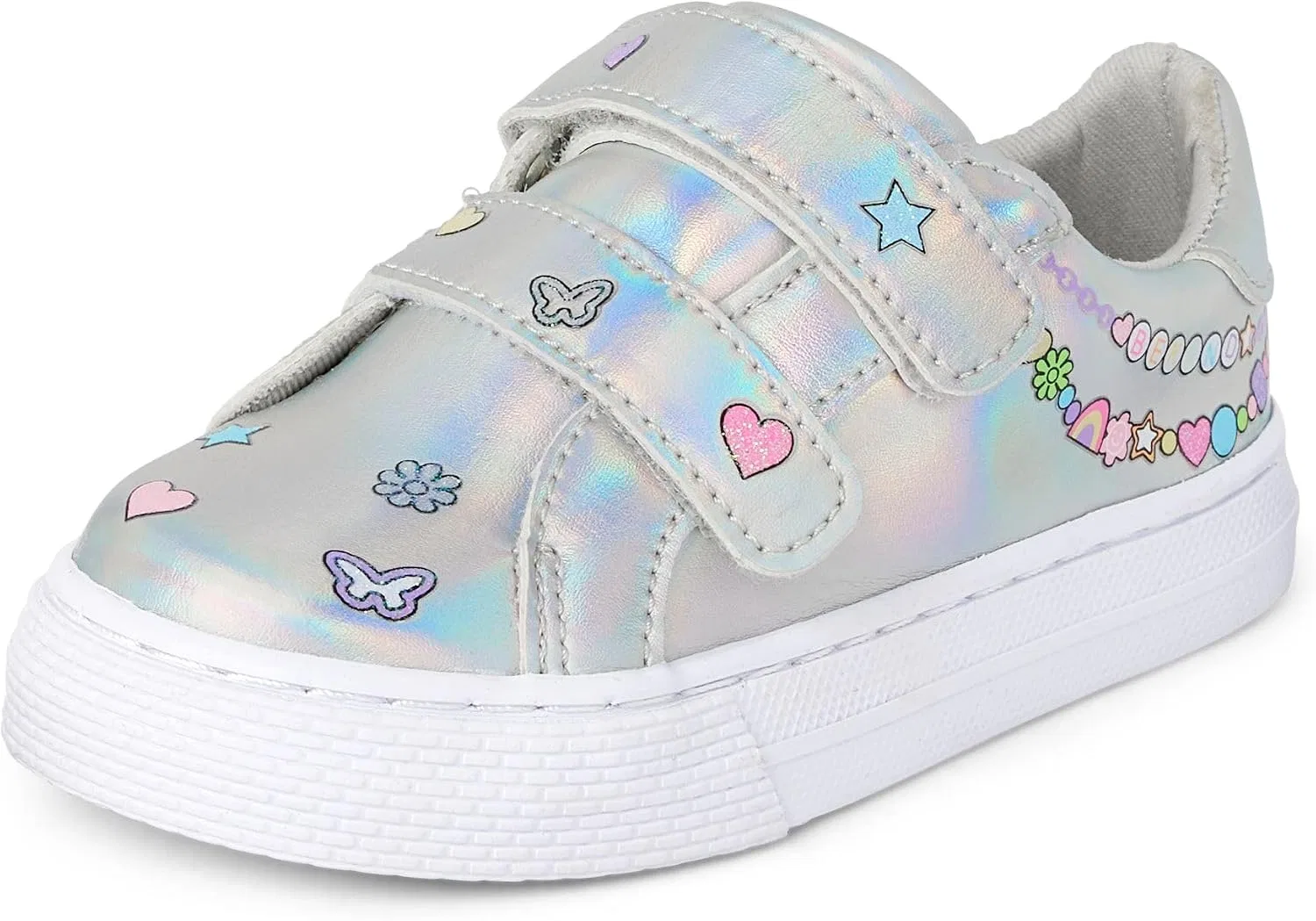 Детские кроссовки для девочек Casual Low Top Sneaker The Children's Place, Silver Doodle