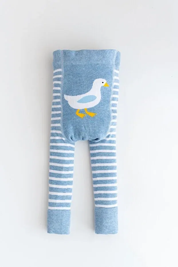 Детские леггинсы для девочек с принтом Duck patterned Nou Nou, Blue — фото 2