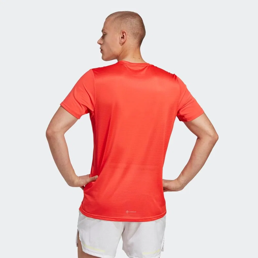 Мужская беговая футболка Own the Run adidas, Bright Red/Reflective Silver — фото 4