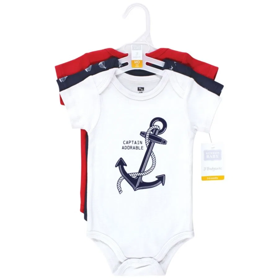 Комплект боди-комбинезонов Essential Cotton, модель Hudson Baby, Nautical Anchor — фото 2