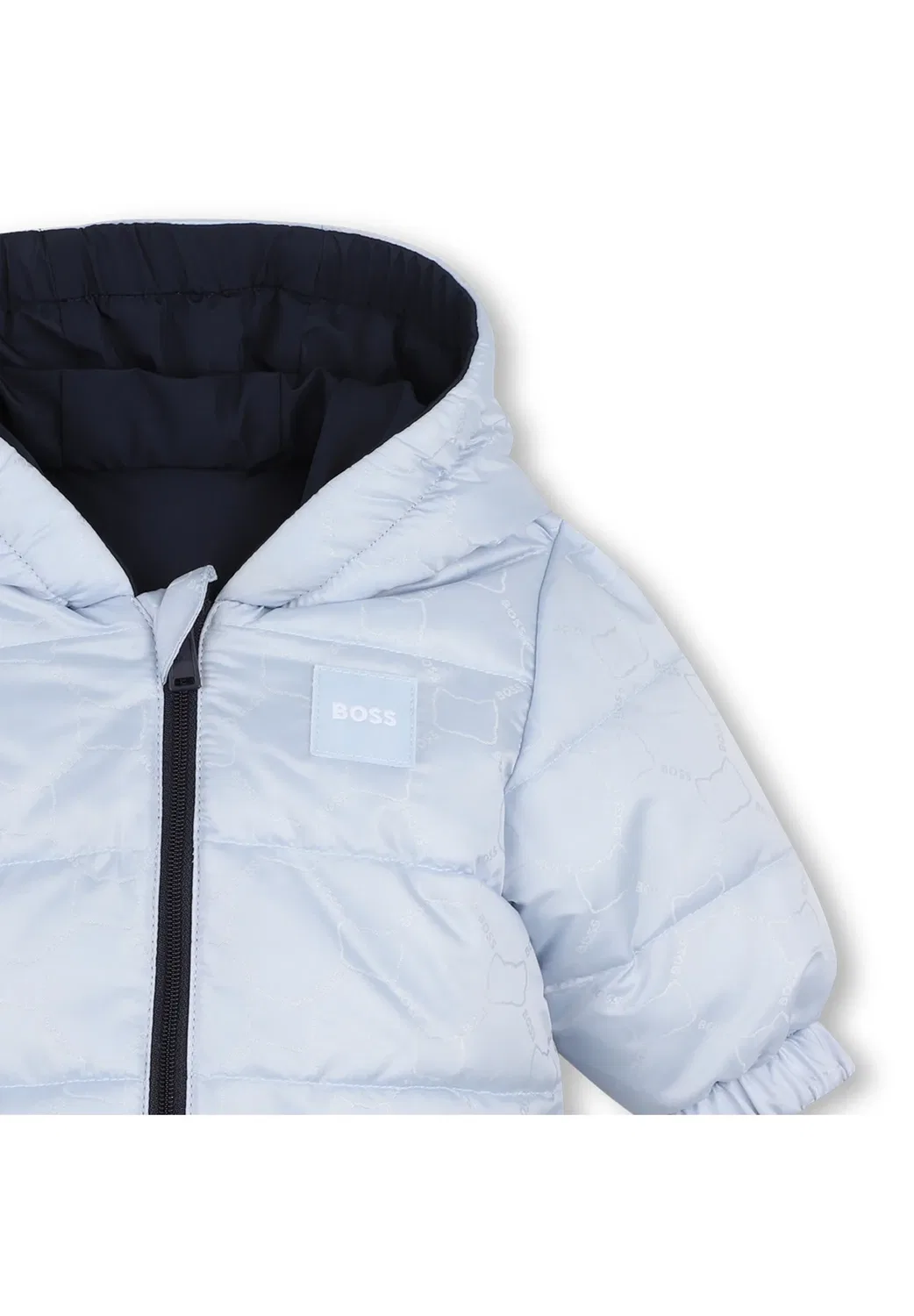 Двусторонняя детская пуховая куртка - зимняя куртка Boss Kidswear, Pale Blue — фото 3