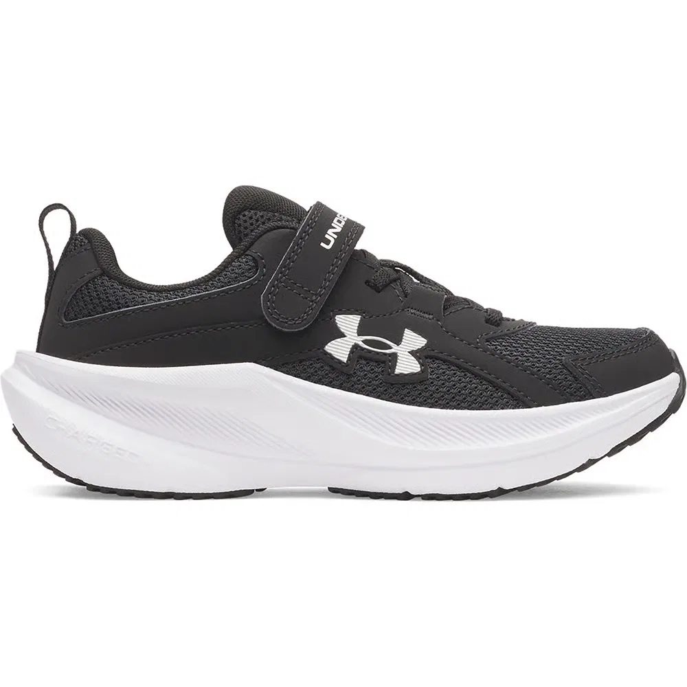 Детские кроссовки Charged+ Asserve 11 AC для бега Under Armour, Black/Black/Silver — фото 2