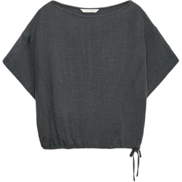 Женская рубашка с круглым вырезом Coal Gray ZARA, Coal Gray