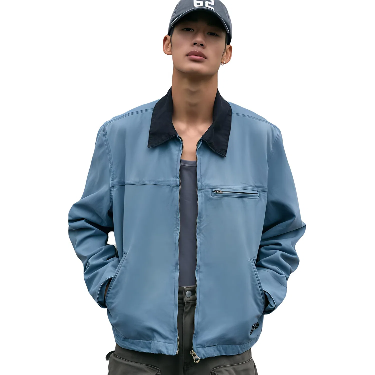 Мужская куртка Blue/Black ZARA, Blue/Black — фото 4