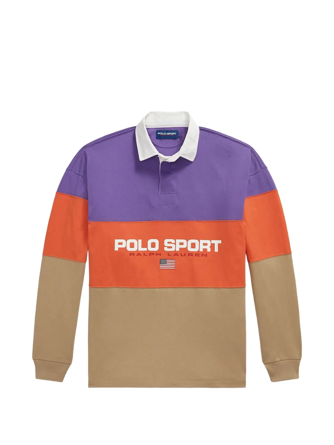 Оранжевая рубашка-регби из хлопка Polo Ralph Lauren, оранжевый