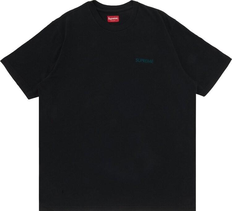 

Футболка Supreme Washed Capital Short-Sleeve Top 'Black', черный