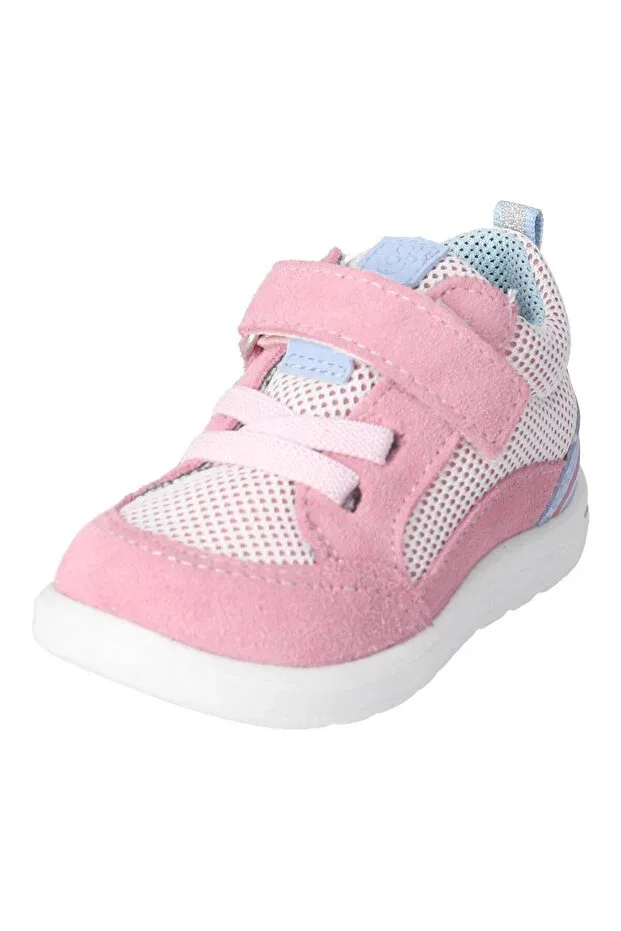 Детские спортивные туфли для девочек на липучке Ricosta, Pink Suede Leather — фото 2
