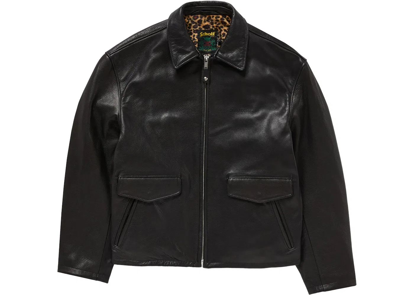Мужская кожаная куртка-райдер Supreme Jacket (FW24), Black