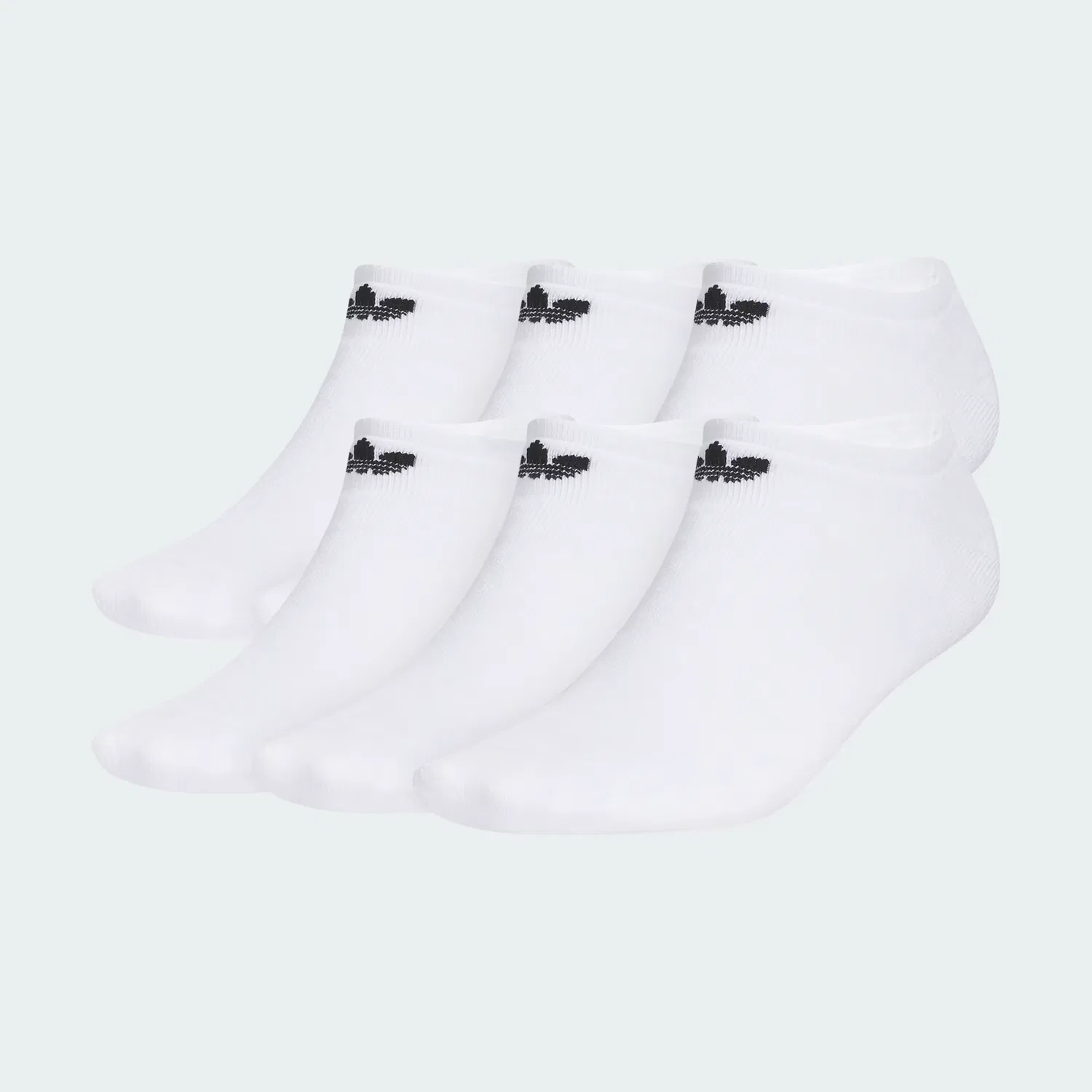 Носки-следки влагоотводящие, набор из 6 пар, trefoil 2.0, Adidas Originals, белый