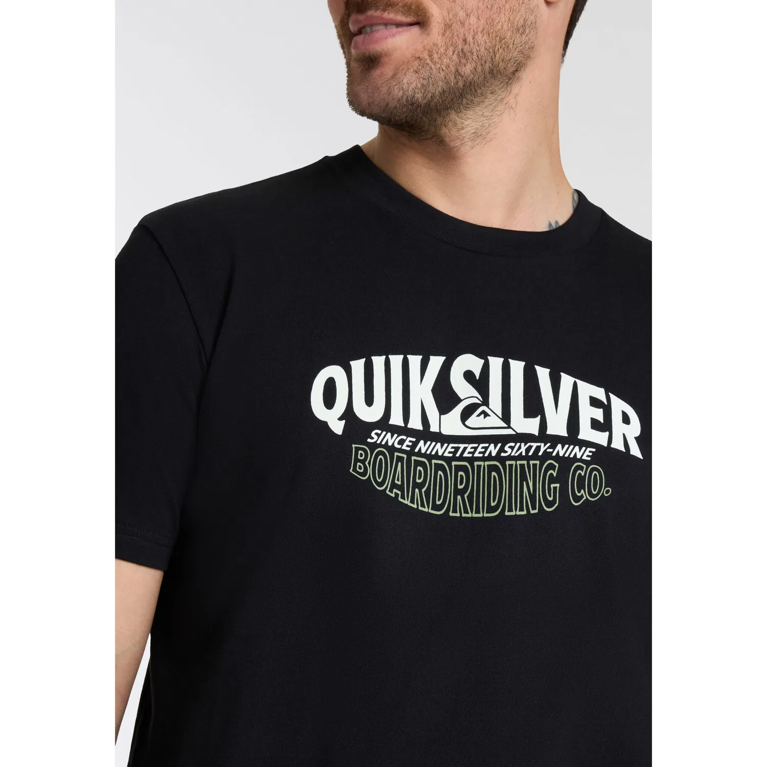 Детская хлопковая футболка с логотипом Quiksilver, White + Black — фото 4