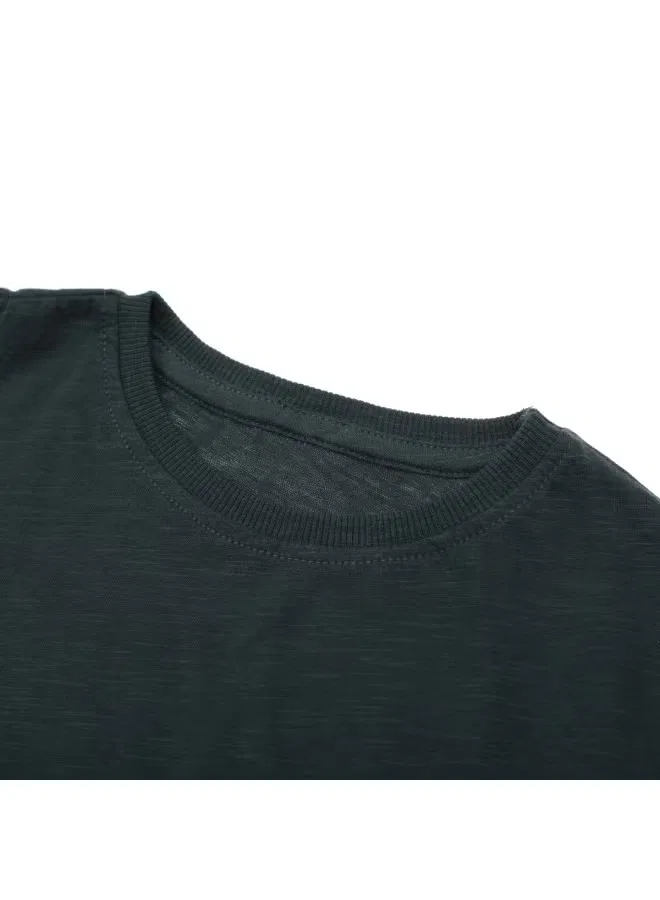 Лонгслив хлопковый с длинным рукавом Zara, темно-зеленый — фото 4
